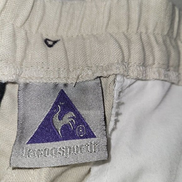 Lecoq Sportif Pleated Front Shorts Beige Size 16 - Picture 4 of 8